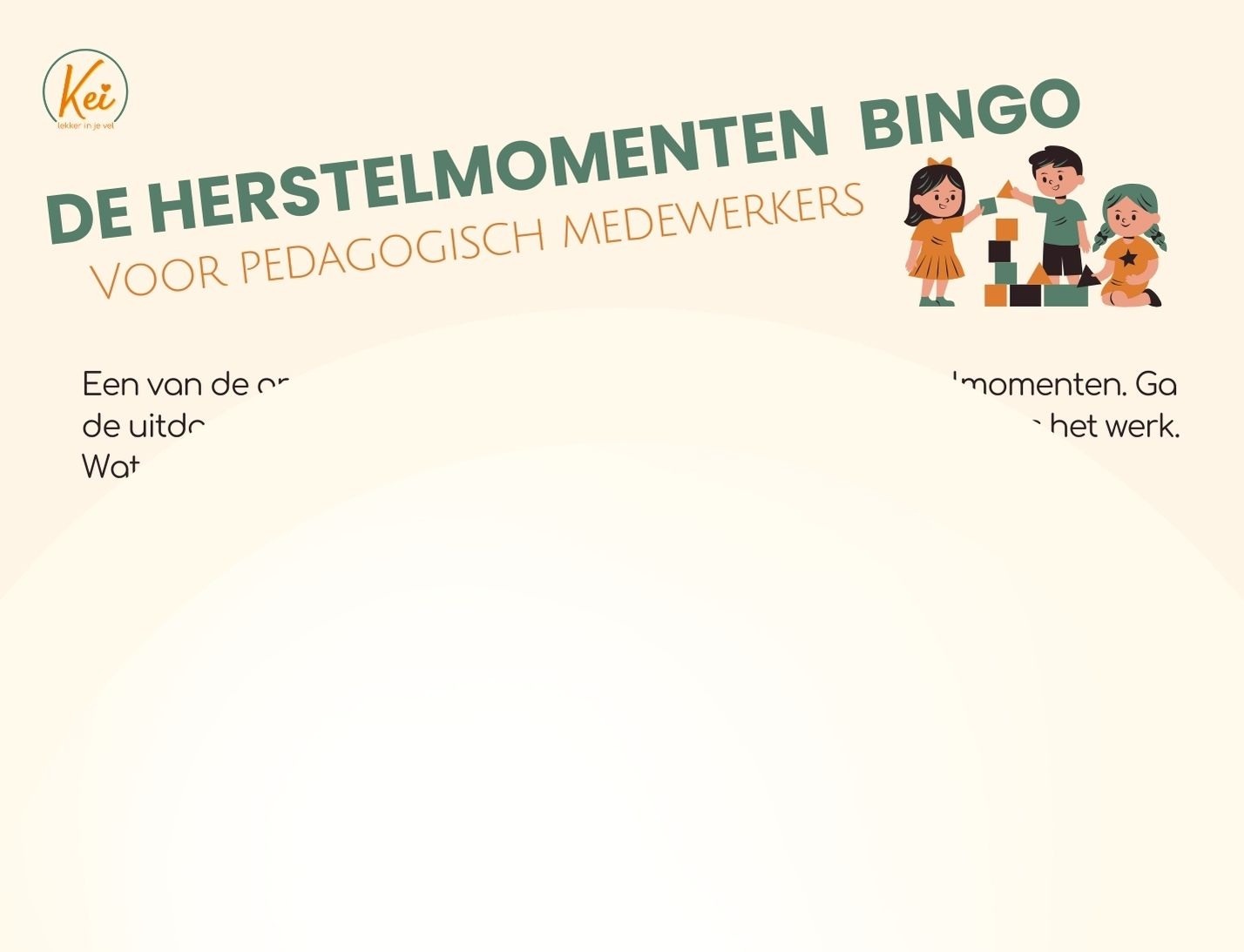 De herstelbingo kaart (1)